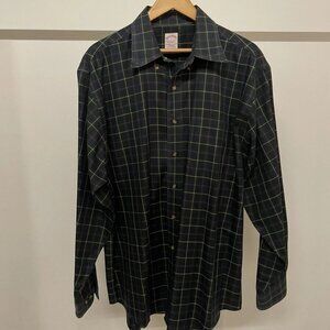 Brooks Brothers Large Check Pattern Cotton Shirt
